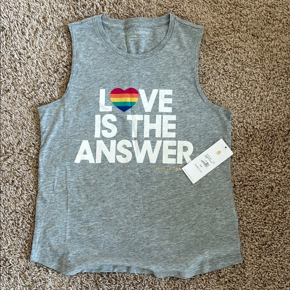 Spiritual Gangster Gray Love Tank Top